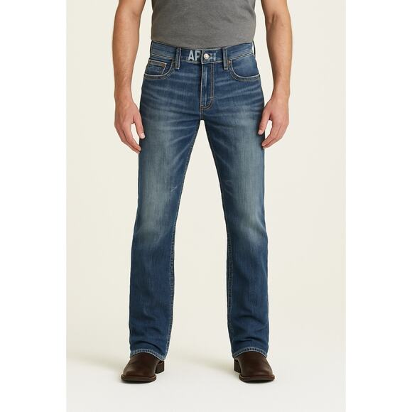 Ariat Jeans Mens 30x36 M4 Low Rise Coltrane Boot Cut Relaxed Whiskered Durango - Picture 1 of 15